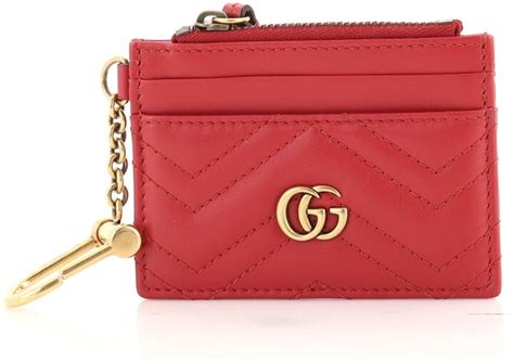 Shop Gucci GG Marmont Key Chain Wallet 